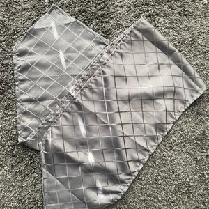 Gray Quilted Satin Table runner